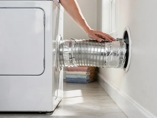 Professional dryer vent hose installation by Poinciana Dryer Vent Cleaning in Poinciana