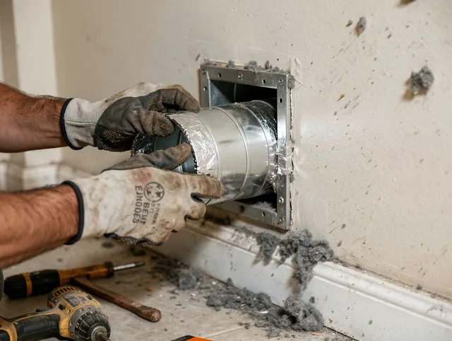 Professional dryer vent repair and installation by Poinciana Dryer Vent Cleaning in Poinciana