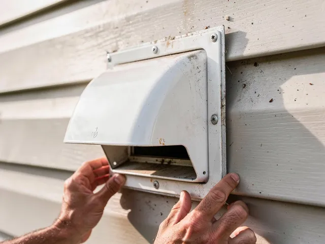 Poinciana Dryer Vent Cleaning technician delivering thorough residential dryer vent cleaning service in Poinciana